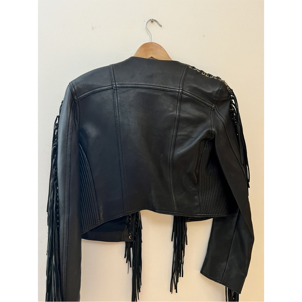 Balmain leather biker jacket 40French or medium US - Picture 2 of 6